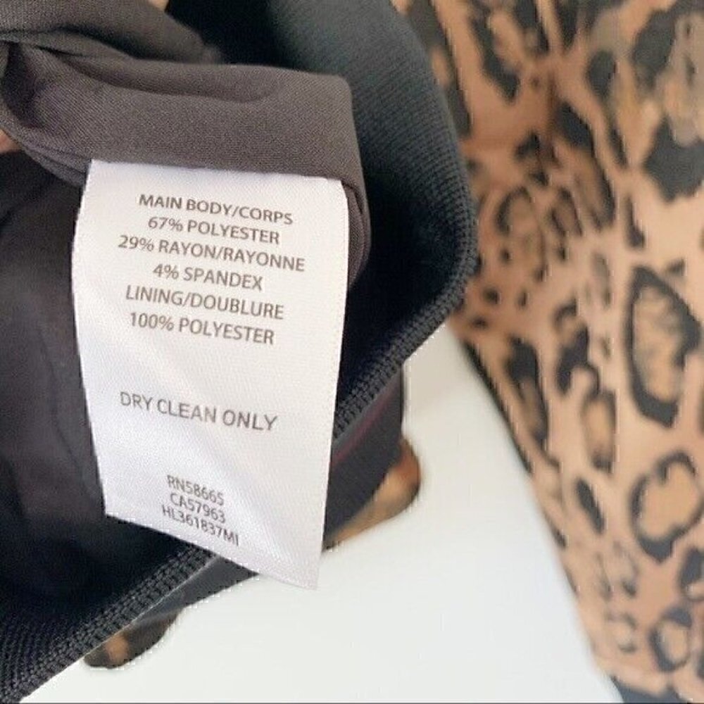 Trouve Jacket Size XS Women's Leopard Print Peplum Long Sleeve Shades Of Brown - Picture 7 of 8